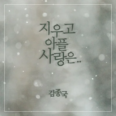 김종국 - 지우고 아플 사랑은.. 앨범 커버