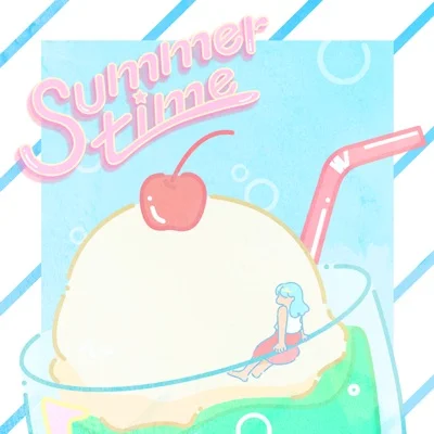 시나몬즈 x 이브닝 시네마 - summertime 앨범 커버